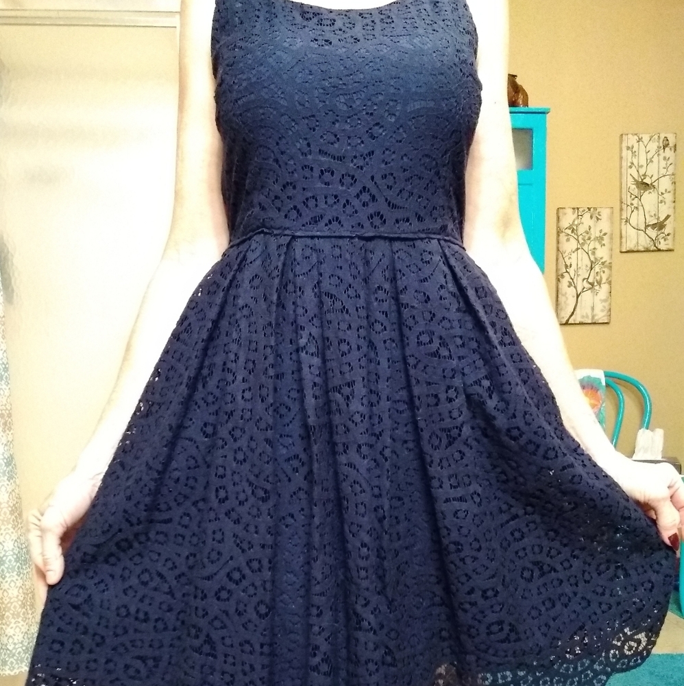 J Crew size 4 Navy lace dress